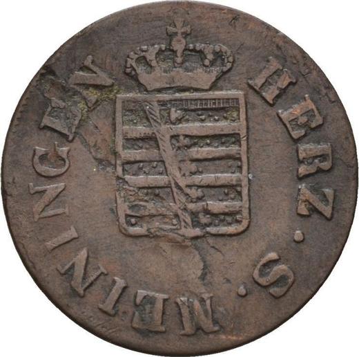 Obverse 1 Pfennig 1835 -  Coin Value - Saxe-Meiningen, Bernhard II