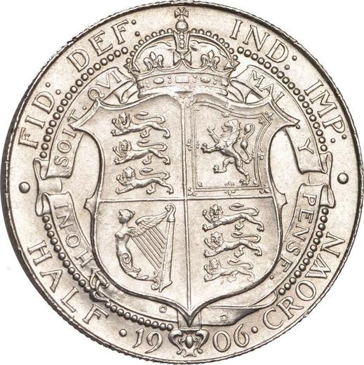 Reverso Media corona 1906 - valor de la moneda de plata - Gran Bretaña, Eduardo VII