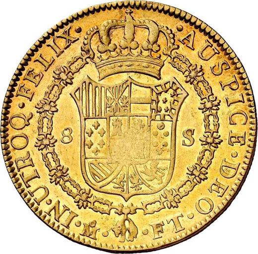 Reverse 8 Escudos 1802 Mo FT - Gold Coin Value - Mexico, Charles IV