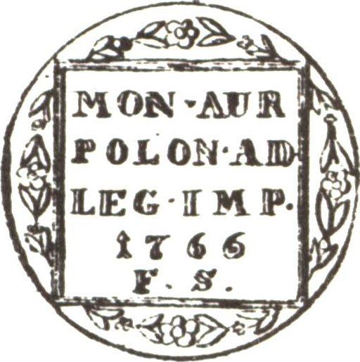 Reverse Ducat 1766 FS "Portrait" Frame with wreath - Gold Coin Value - Poland, Stanislaus II Augustus