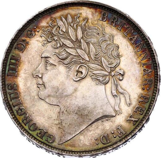 Obverse Crown 1821 BP SECUNDO - Silver Coin Value - United Kingdom, George IV