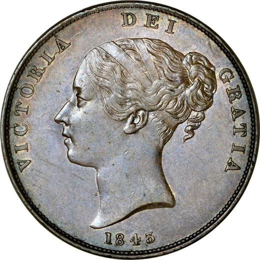 Obverse Penny 1843 WW "Type 1839-1860" -  Coin Value - United Kingdom, Victoria