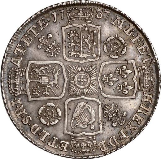 Реверс монеты - 1 шиллинг 1737 года "Портрет в молодом возрасте" - цена серебряной монеты - Великобритания, Георг II