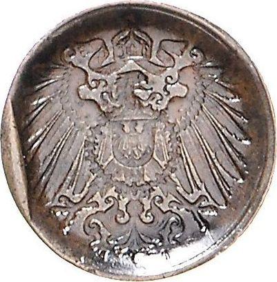 Reverse 1 Pfennig 1890-1916 J "Type 1890-1916" Incuse Error -  Coin Value - Germany, German Empire