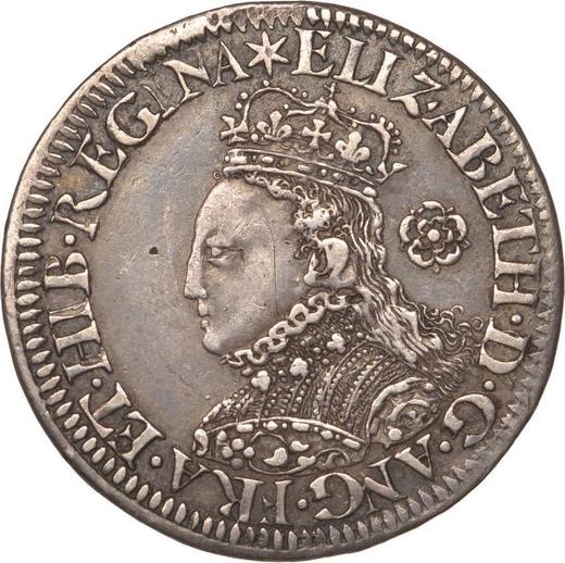 Obverse Sixpence 1566 "Milled coinage" Adorned dress - Silver Coin Value - United Kingdom, Elizabeth I