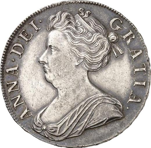 Avers 1 Krone 1708 "Zweiter Porträttyp" - Silbermünze Wert - Großbritannien, Anne
