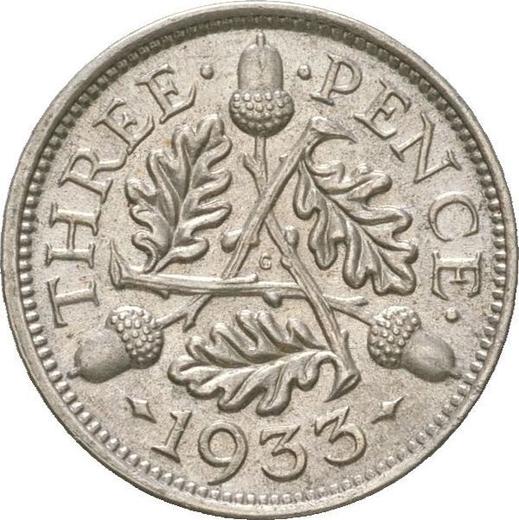Reverse Threepence 1933 "Type 1927-1936" - Silver Coin Value - United Kingdom, George V