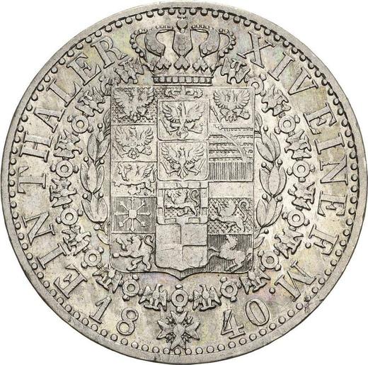 Reverse Thaler 1840 D - Silver Coin Value - Prussia, Frederick William III