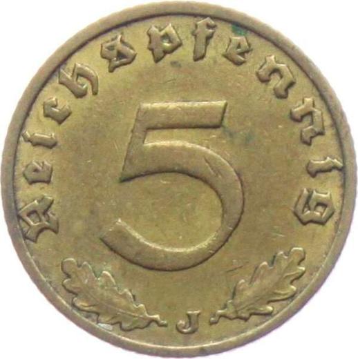 Obverse 5 Reichspfennig 1937 J "Type 1936-1939" -  Coin Value - Germany, Third Reich