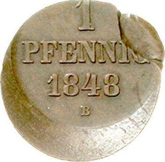 Revers 1 Pfennig 1845-1851 Dezentriert - Münze Wert - Hannover, Ernst August I