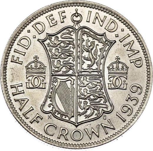 Реверс монеты - 1/2 кроны (Полукрона) 1939 года HP - цена серебряной монеты - Великобритания, Георг VI