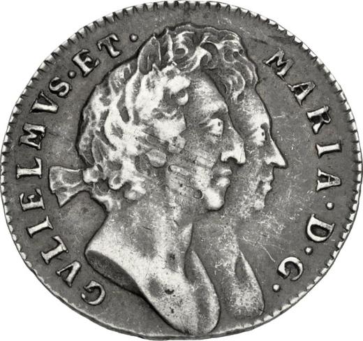 Obverse Threepence 1692 "Second busts" - Silver Coin Value - United Kingdom, William III and Mary II