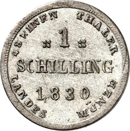Reverse Shilling 1830 - Silver Coin Value - Mecklenburg-Schwerin, Frederick Francis I