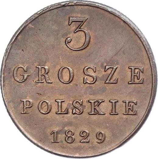 Reverse 3 Grosze 1829 FH -  Coin Value - Poland, Congress Poland