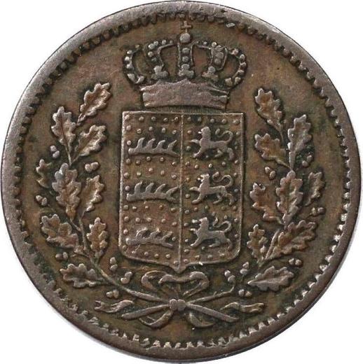 Anverso 1/4 kreuzer 1856 - valor de la moneda  - Wurtemberg, Guillermo I