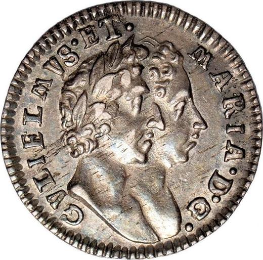 Awers monety - 4 pensy 1691 "Pierwsze popiersia" - cena srebrnej monety - Wielka Brytania, Wilhelm III i Maria II