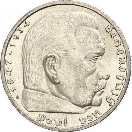 Obverse 5 Reichsmark 1939 A "Type 1936-1939" - Silver Coin Value - Germany, Third Reich
