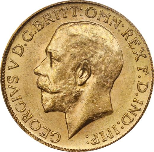 Obverse Sovereign 1919 C - Gold Coin Value - Canada, George V