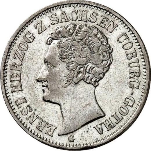 Аверс монеты - 1/6 талера 1841 года G - цена серебряной монеты - Саксен-Кобург-Гота, Эрнст I