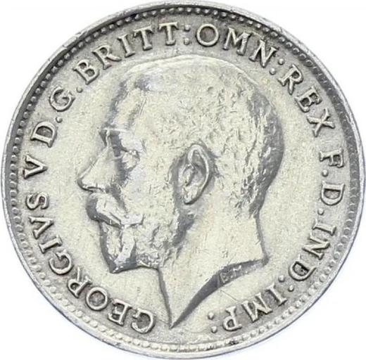 Obverse Threepence 1917 - Silver Coin Value - United Kingdom, George V