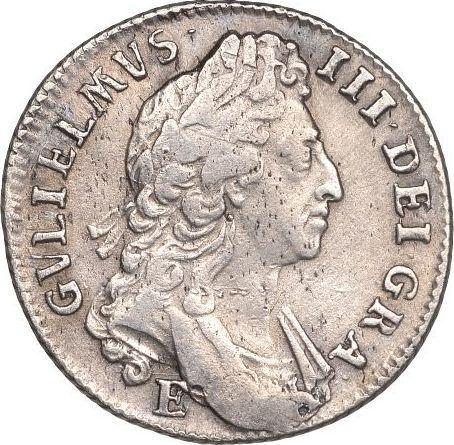 Obverse Shilling 1697 E "First laureated bust" - Silver Coin Value - United Kingdom, William III