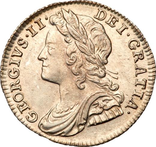 Obverse Sixpence 1741 "Young Head" - Silver Coin Value - United Kingdom, George II