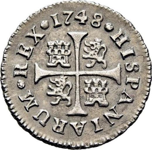 Reverse 1/2 Real 1748 M JB - Silver Coin Value - Spain, Ferdinand VI