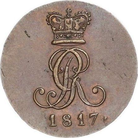 Аверс монеты - 2 пфеннига 1817 года C - цена  монеты - Ганновер, Георг III