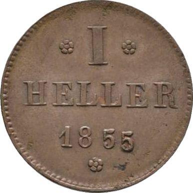 Reverse Heller 1855 -  Coin Value - Hesse-Darmstadt, Louis III