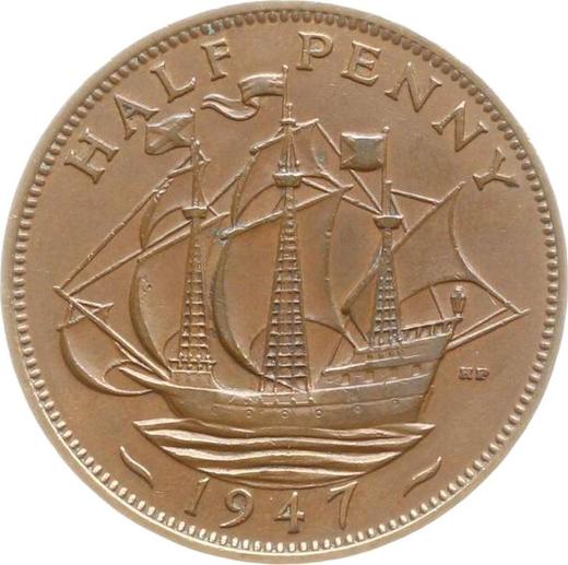 Reverse Halfpenny 1947 HP -  Coin Value - United Kingdom, George VI