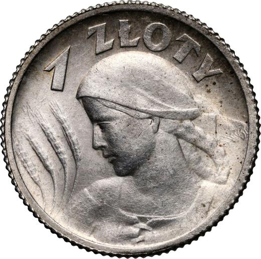 Reverse 1 Zloty 1924 "A woman with ears of corn" - Silver Coin Value - Poland, II Republic