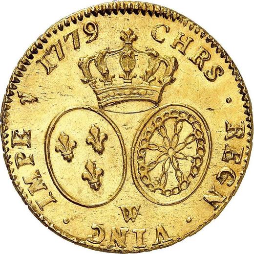 Reverse Double Louis d'Or 1779 W Lille - Gold Coin Value - France, Louis XVI