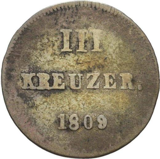 Reverse 3 Kreuzer 1809 - Silver Coin Value - Nassau, Frederick Augustus