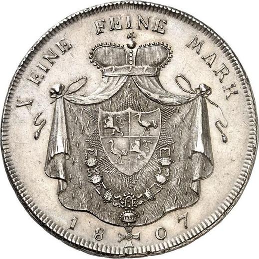 Реверс монеты - Талер 1807 года L - цена серебряной монеты - Рейсс-Грейц, Генрих XIII