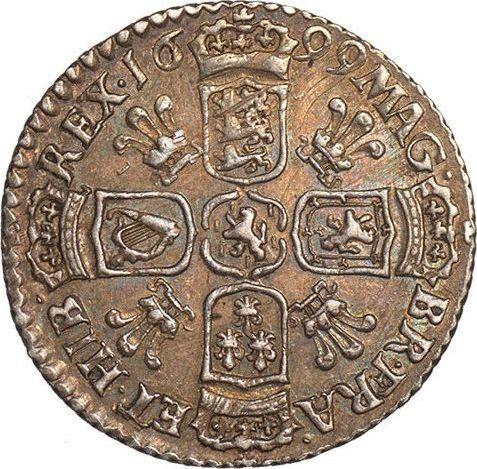 Reverse Sixpence 1699 "Third laureate bust" Plumes in angles - Silver Coin Value - United Kingdom, William III