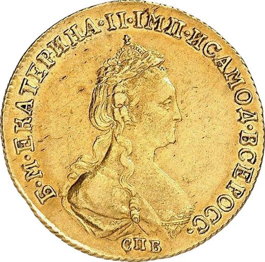 Obverse 5 Roubles 1782 СПБ - Gold Coin Value - Russia, Catherine II