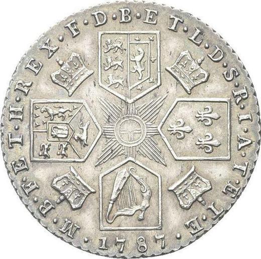 Reverse Sixpence 1787 Hearts in the Hanoverian shield - Silver Coin Value - United Kingdom, George III