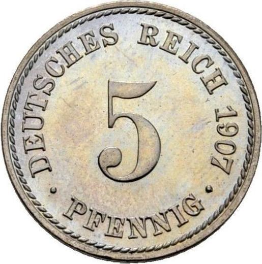 Obverse 5 Pfennig 1907 A "Type 1890-1915" - Coin Value - Germany, German Empire