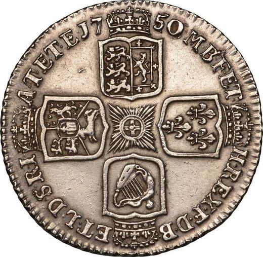 Rewers monety - 1 szeląg 1750 "Portret w podeszłym wieku" - cena srebrnej monety - Wielka Brytania, Jerzy II