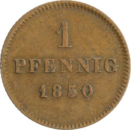 Revers 1 Pfennig 1850 - Münze Wert - Bayern, Maximilian II