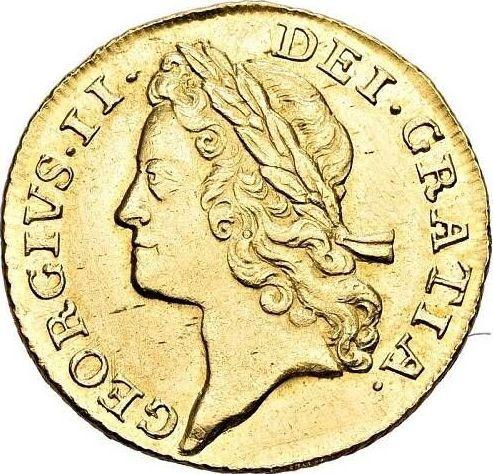 Obverse Guinea 1736 "Young Head" - Gold Coin Value - United Kingdom, George II
