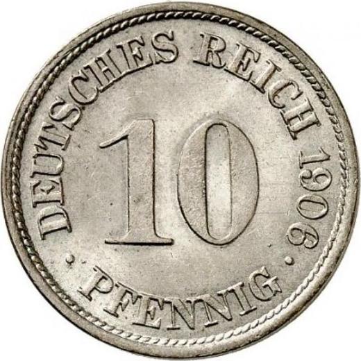 Obverse 10 Pfennig 1906 F "Type 1890-1916" -  Coin Value - Germany, German Empire