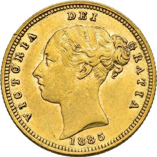 Avers 1/2 Sovereign 1885 M "Wappen" - Goldmünze Wert - Australien, Victoria