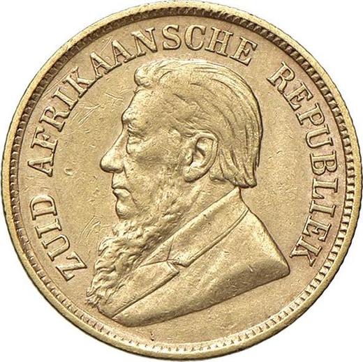 Obverse 1/2 pond (Transvaal) 1896 - Gold Coin Value - RSA, Transvaal Republic