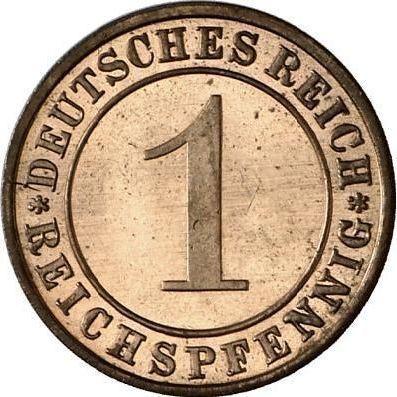 Awers monety - 1 reichspfennig 1924 A - cena monety - Niemcy, Republika Weimarska
