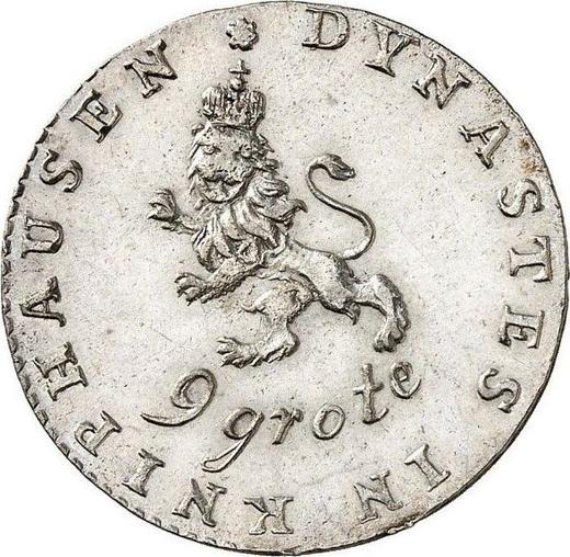 Rewers monety - 9 grote 1807 - cena srebrnej monety - Kniphausen i Varel, Wilhelm Gustav Fryderyk