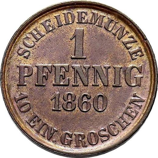Reverse 1 Pfennig 1860 - Coin Value - Brunswick-Wolfenbüttel, William