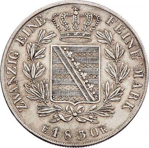 Реверс монеты - 1 гульден 1830 года EK - цена серебряной монеты - Саксен-Кобург-Гота, Эрнст I