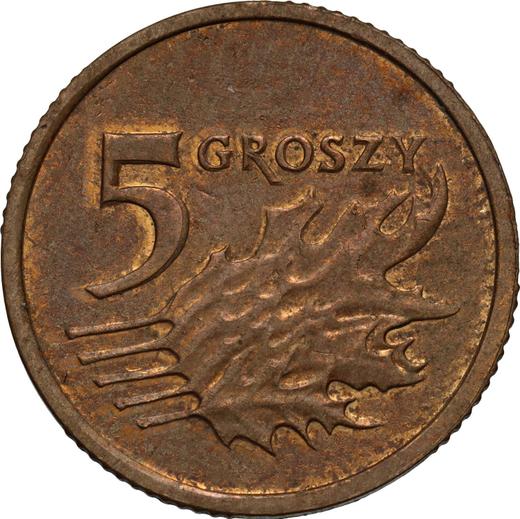 Avers Probe 5 Groszy 2005 Kupfer - Münze Wert - Polen, III Republik Polen nach Stückelung