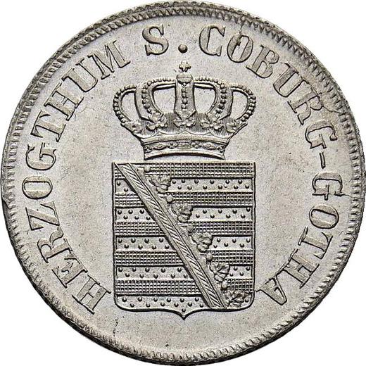 Anverso 3 kreuzers 1838 - valor de la moneda de plata - Sajonia-Coburgo-Gotha, Ernesto I